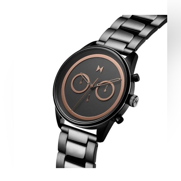 New MVMT Men’s Powerlane Rose Gold Gunmetal 43mm Watch 28000123 - Picture 2 of 2